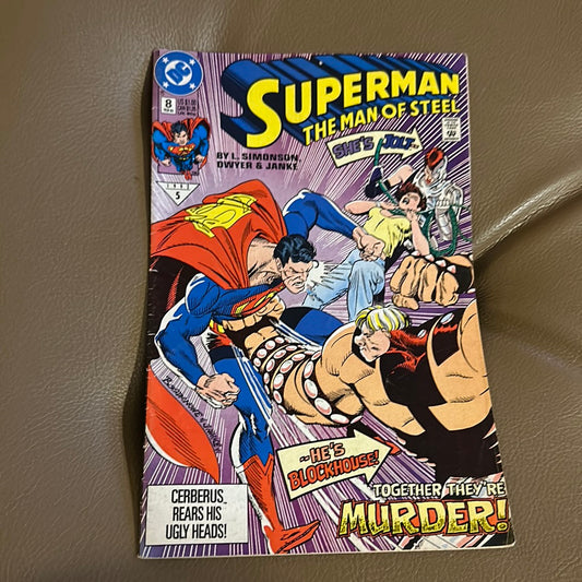 Superman The Man Of Steel #8 February 1992 DC Comics Vintage Comic Book