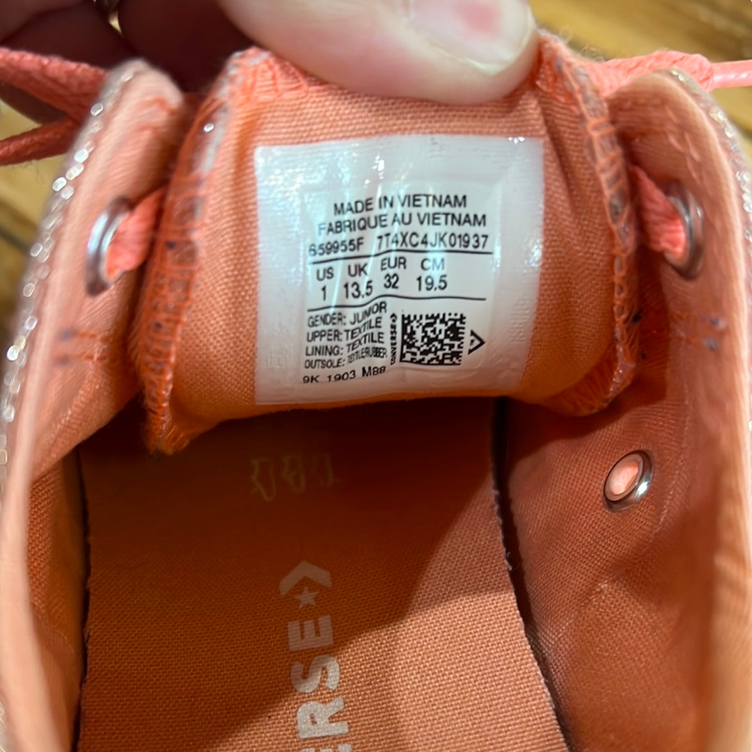 Neon Orange/Pink Converse Shoes Sz.1