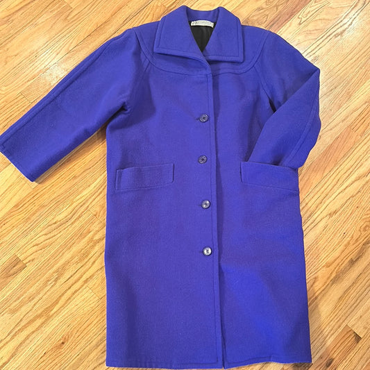 Authentic Vintage Couture Givenchy Nouvelle Boutique Purple Wool Coat