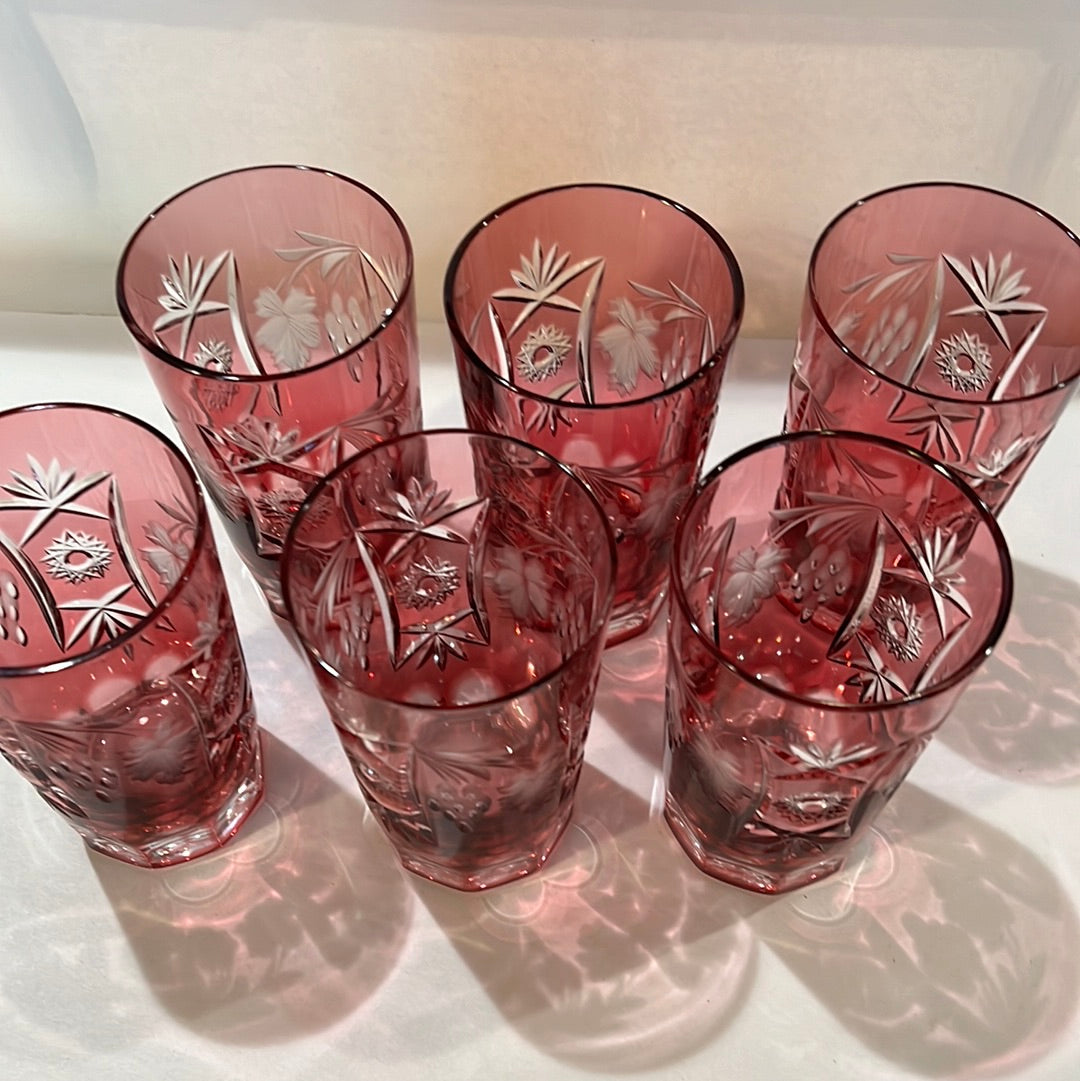Nachtmann Traube Cranberry Highball Glasses (6)