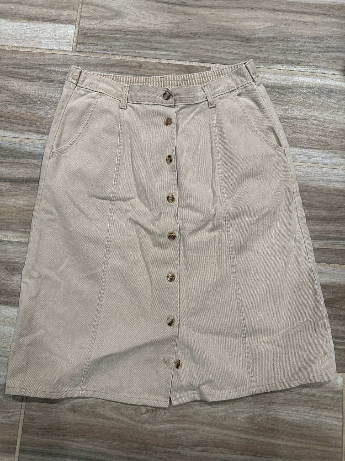 Vtg 90s Hunt Club Khaki Skirt