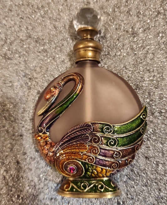 20s Reproduction Swan Cloisonne Perfume Bottle