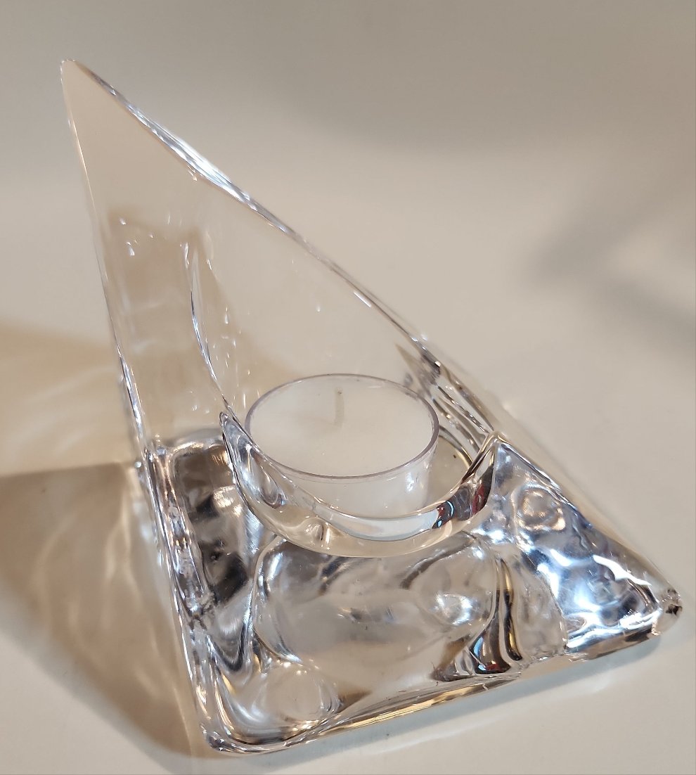 Nybo Sweden Ice Glass Candle Holder