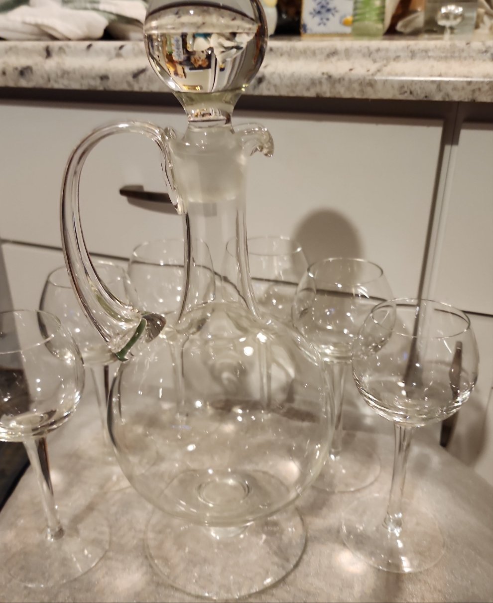 Crystal Wine Decanter/6 Glass Set