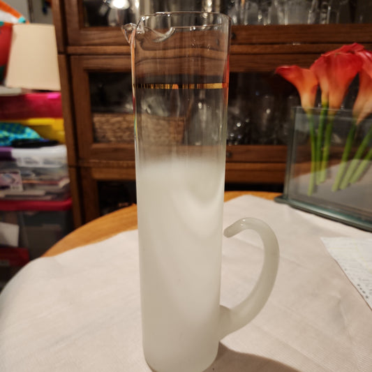 MCM Blenko Frosted Cocktail Pitcher