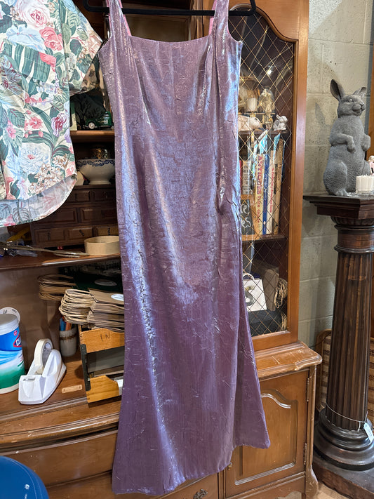 Vtg A.B.S Evening Purple Metallic Dress