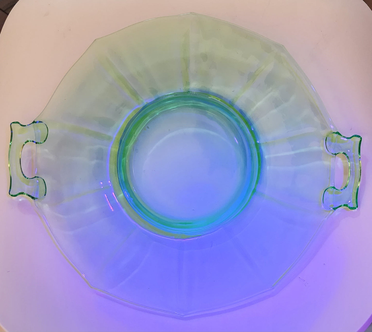 30-40s Uranium Glass Serving Dish