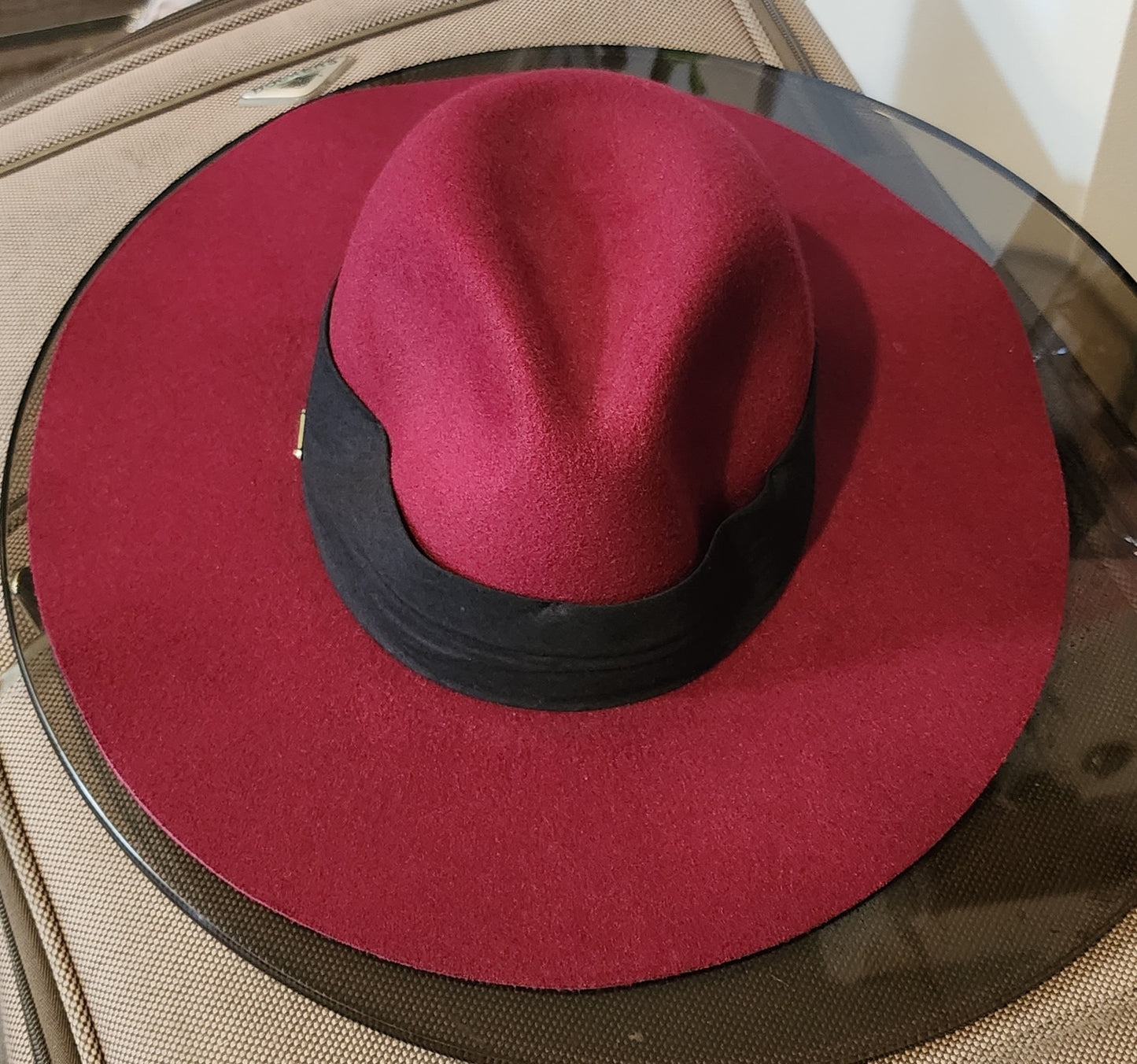 Burgundy Abercrombie Wool Brimmed Hat