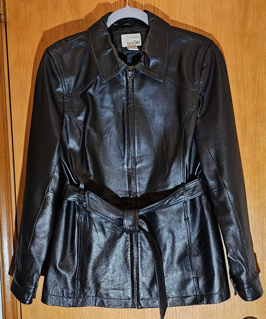 East 5th Blk Leather Coat