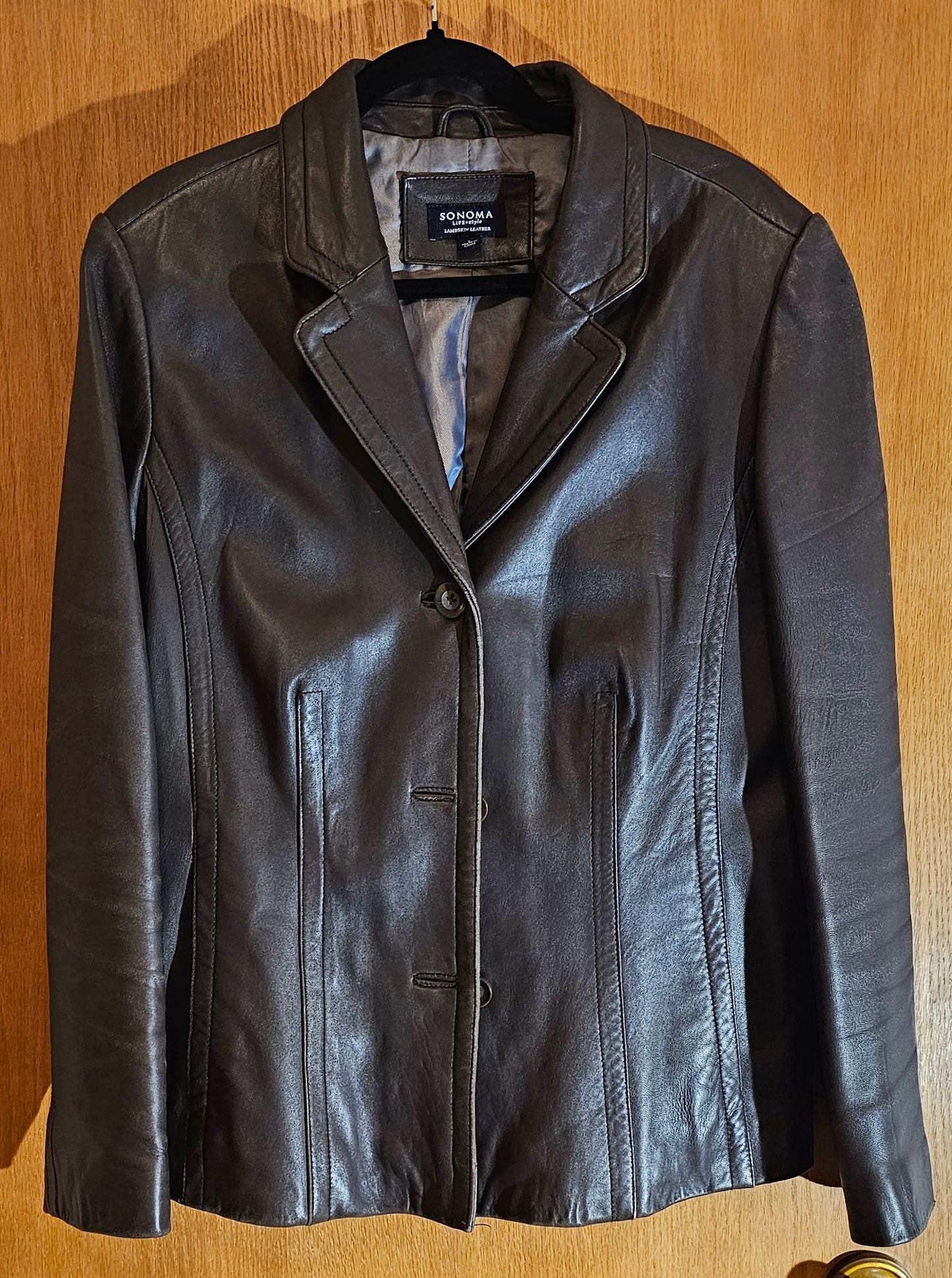 Sonoma Brown Lamskin Leather Jacket
