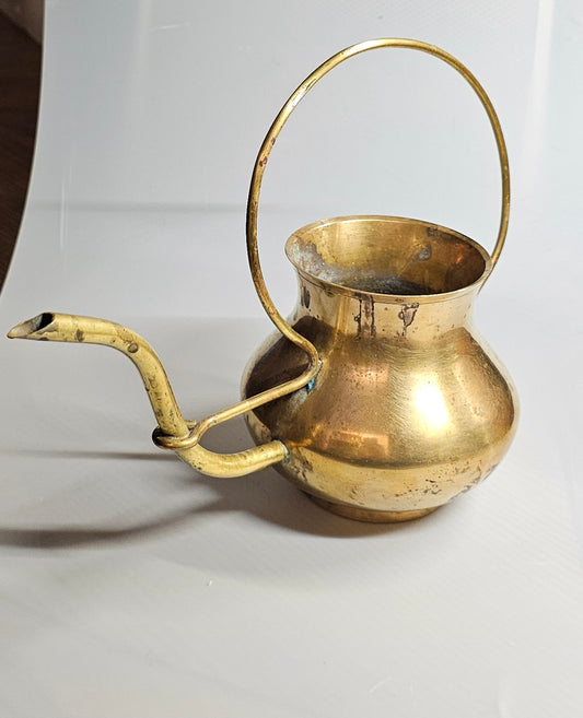Vntg Brass Watering Can