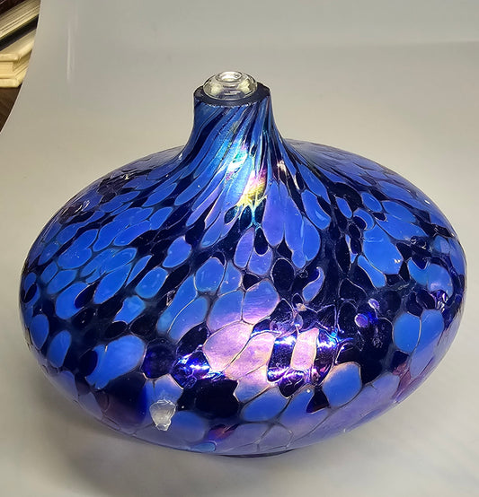 Mt St Helen Art Glass Oil Lamp