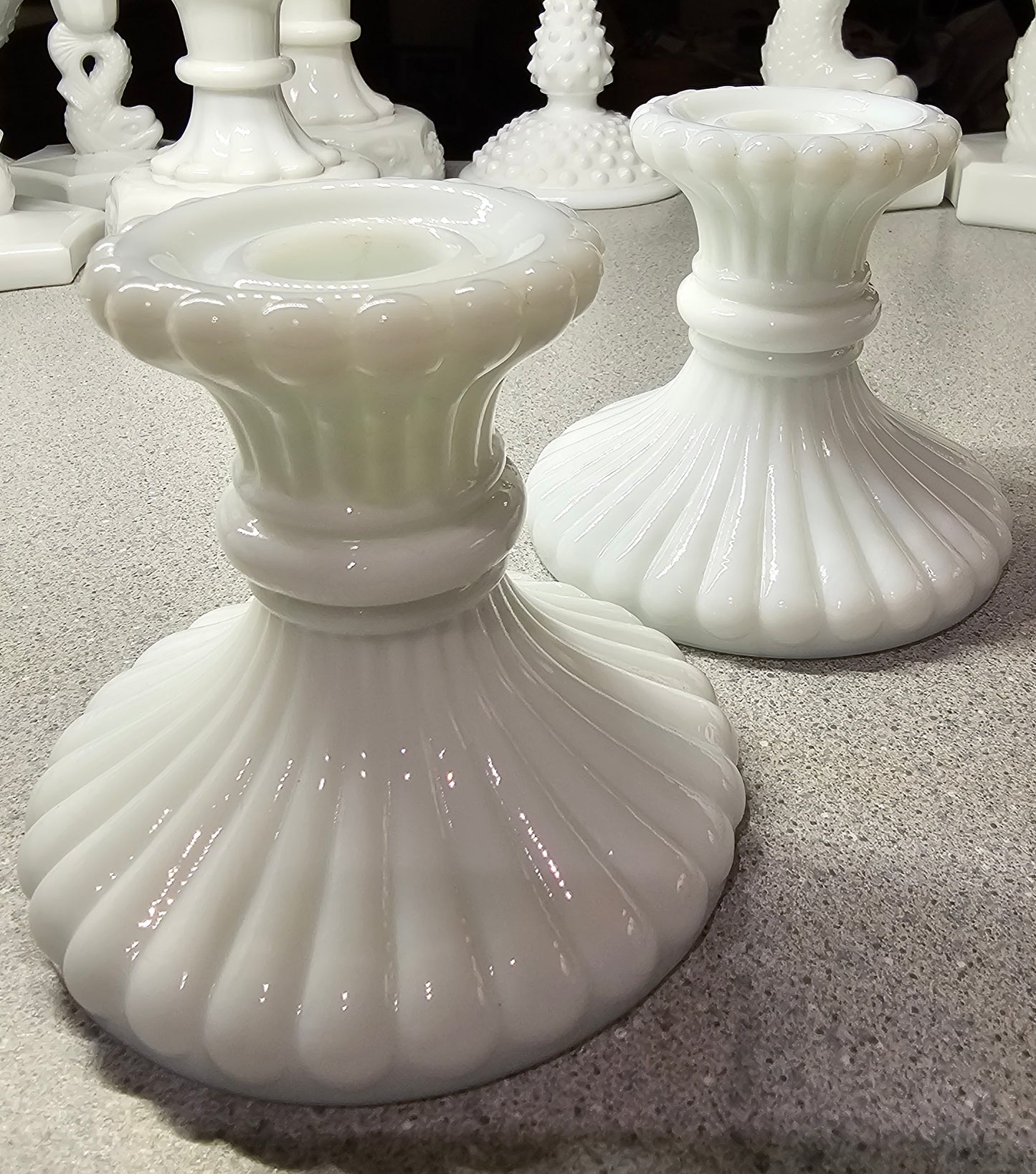 Imperial Mlk/Gls Candle Holders