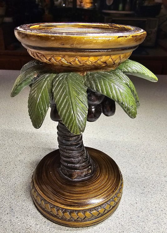 Vntg Palm Candle Holder/Plant Stand