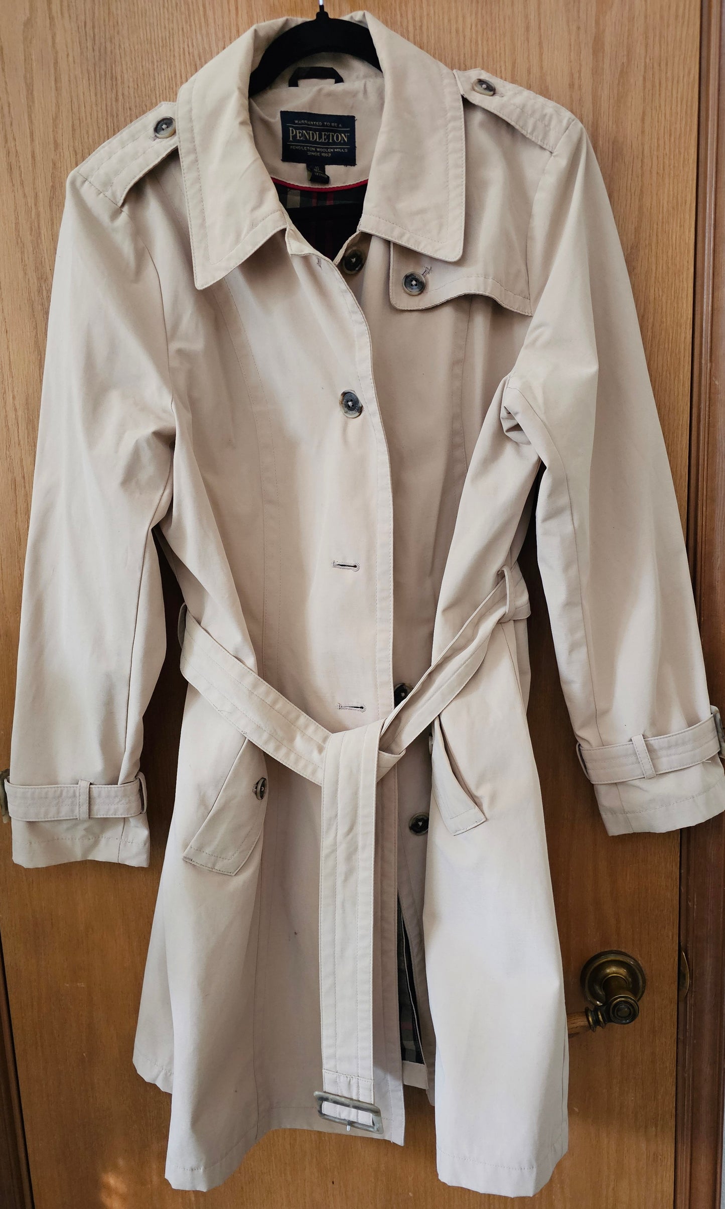 Classic Pendleton Tan Trench Coat