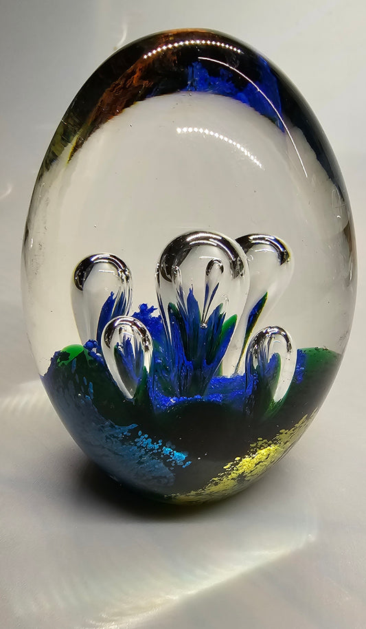Art Glass Control Bubble Paper Weight