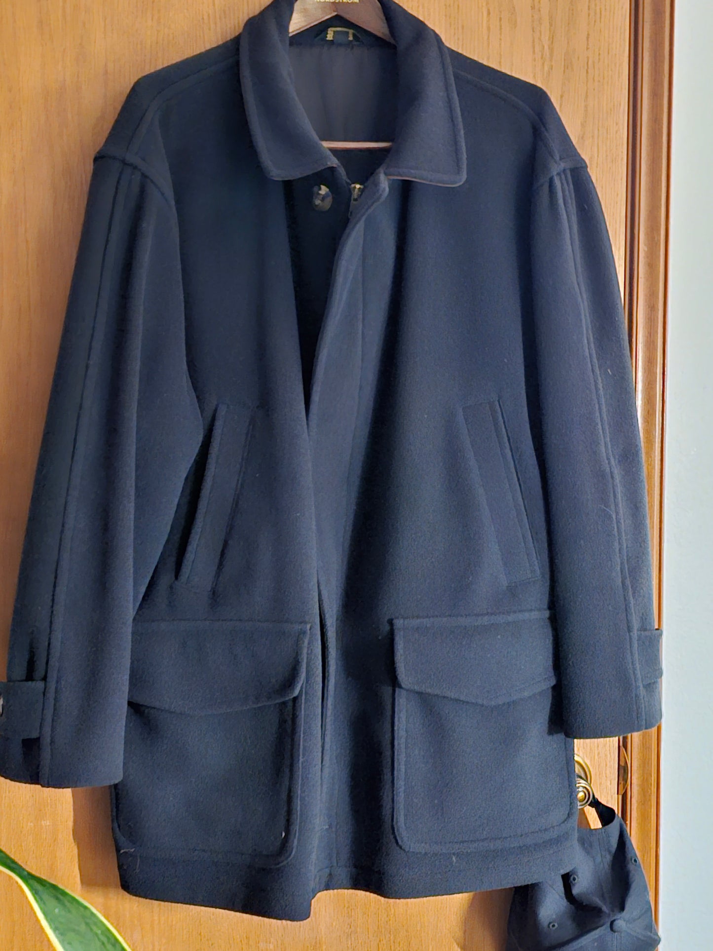 Vntg Wool Blend Over Coat