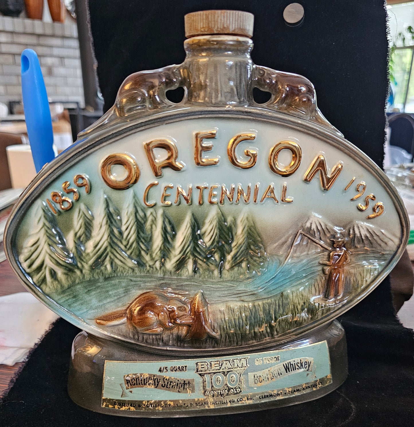 1959 Oregon Centennial Jim Beam Whiskey Decanter