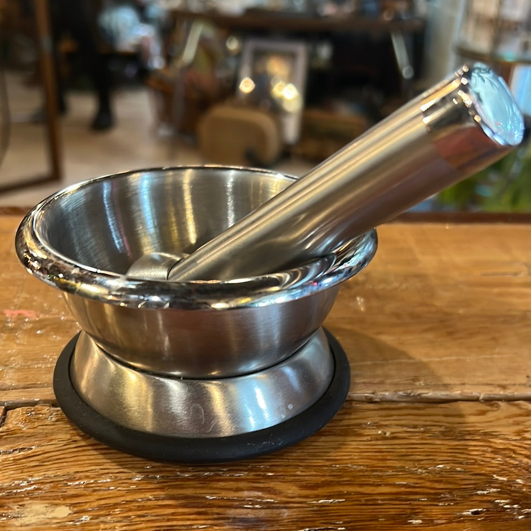 Stainless Steel Mortar & Pestle – WildHareAntiques