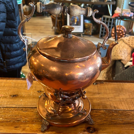 Vtg Copper Kettle w/stand