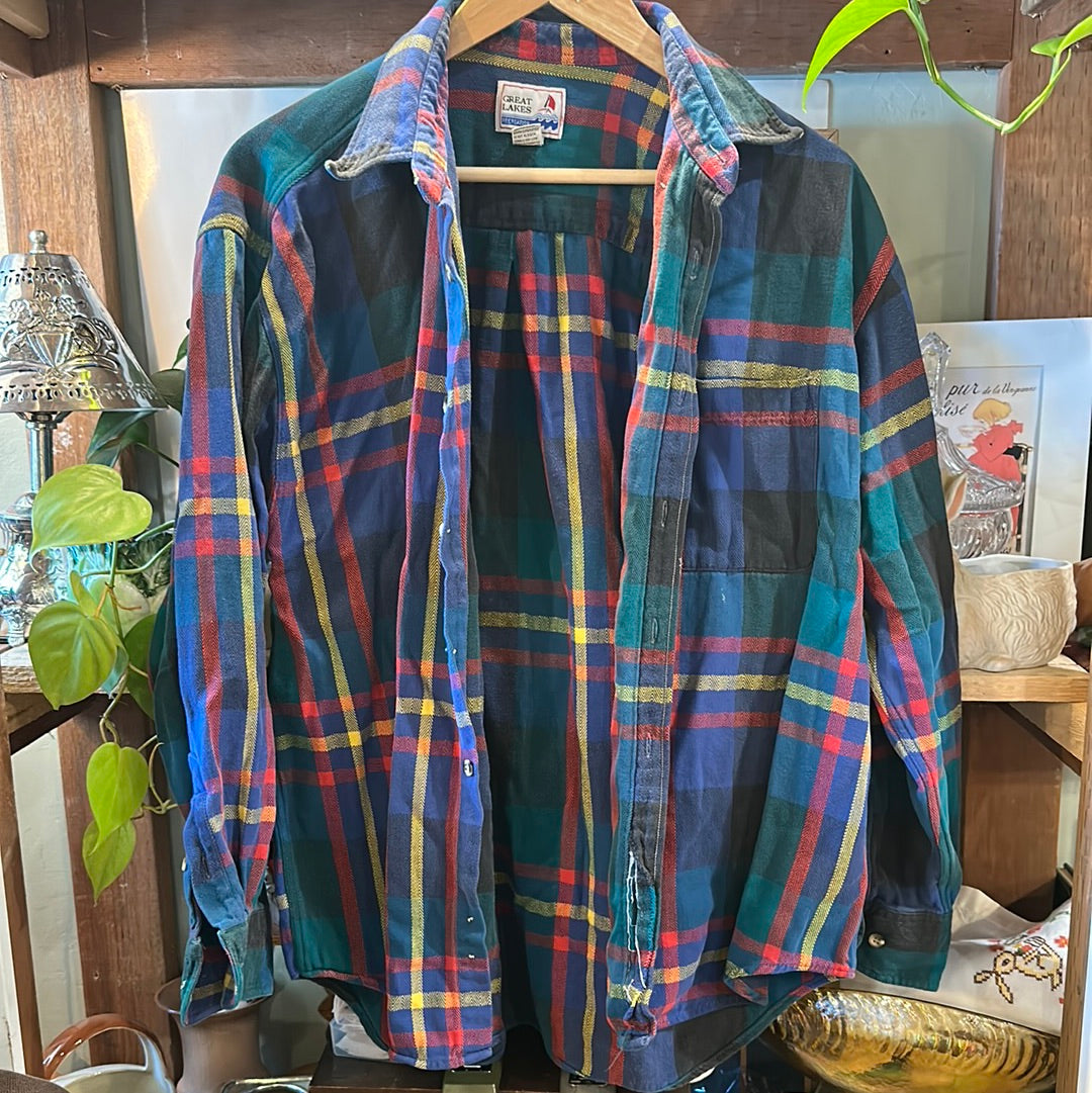 Vtg Great Lakes Recreation Flannel