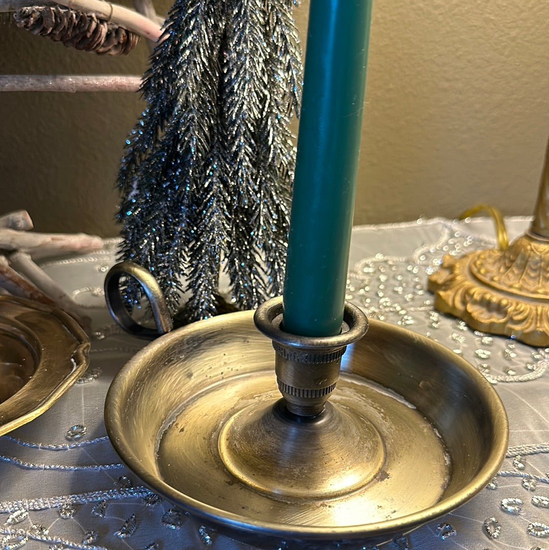 Vintage Brass Chamber Candle Holder