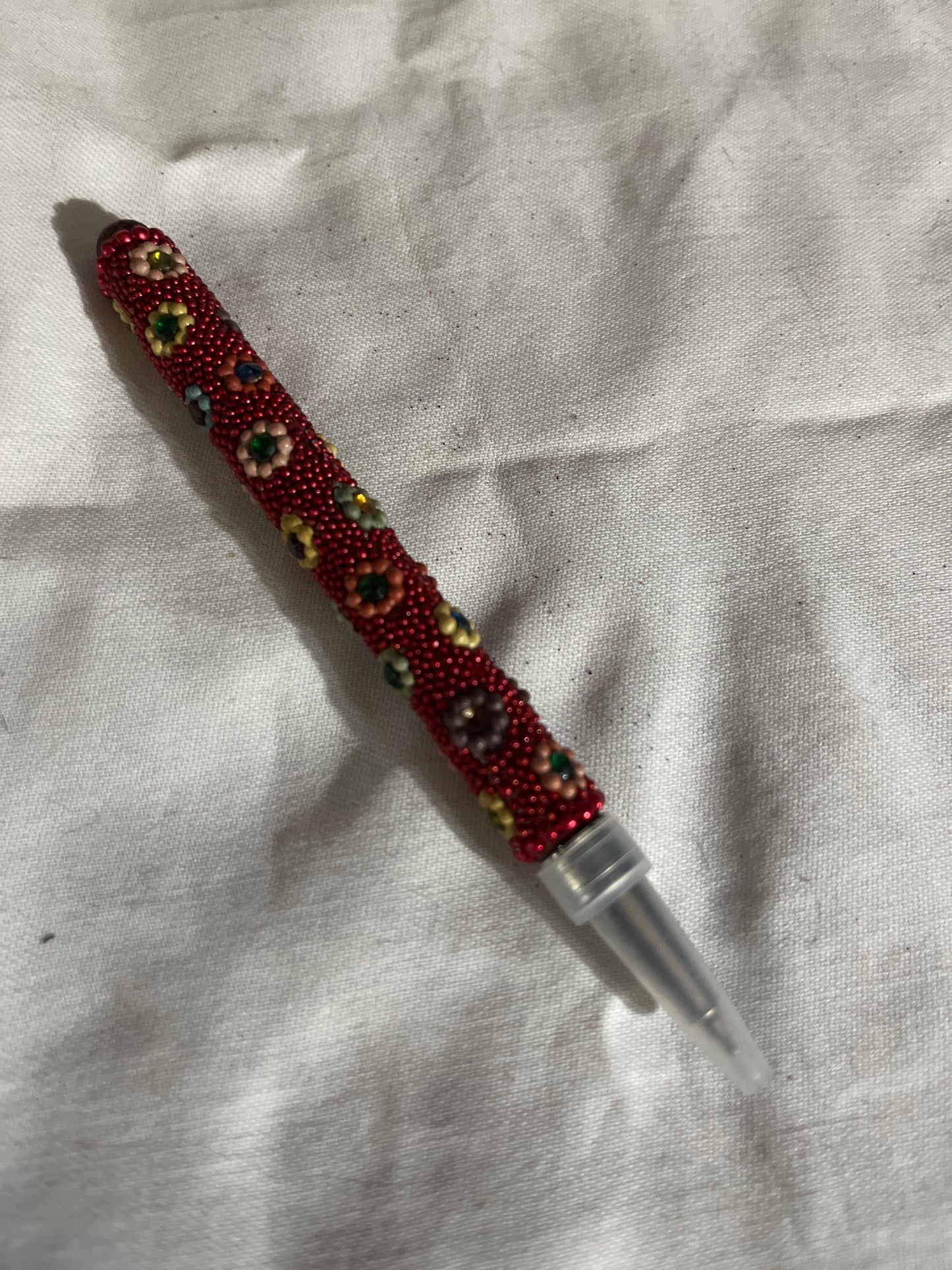 Red flower fancy pen