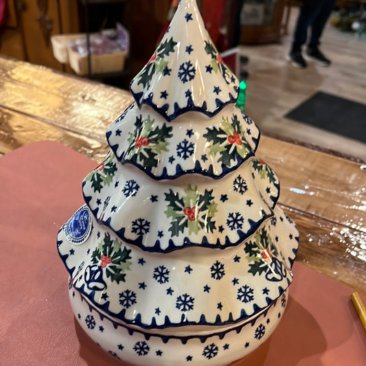 Ceramika Wiza Polish Christmas Tree Jar