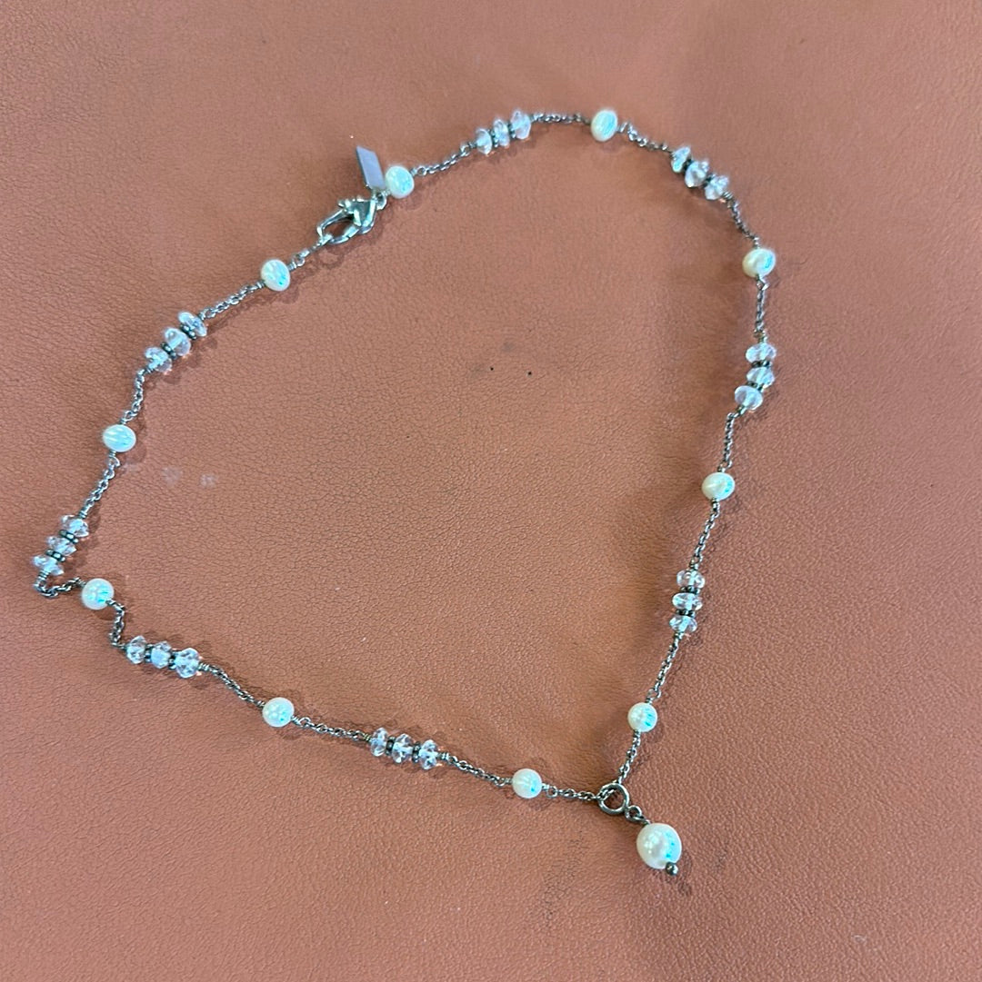 Lily Rachel Pearl and Stone Necklace