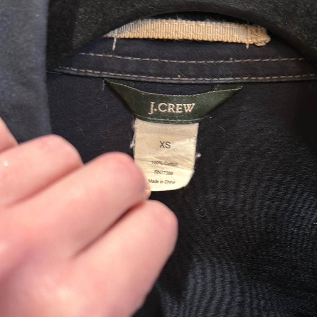 Vtg J Crew Navy Cargo Utility Jacket