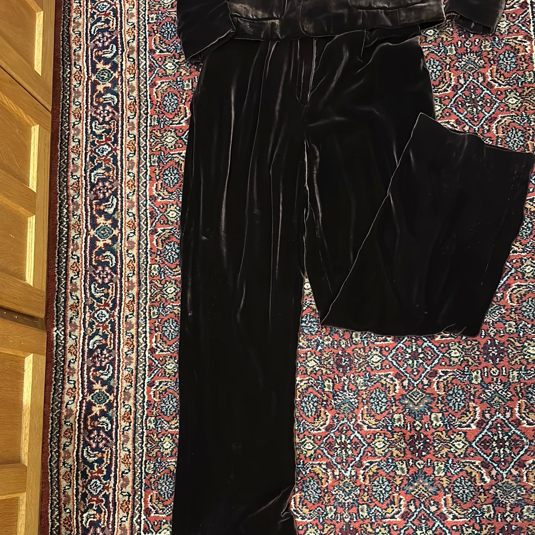 Vtg 90’s Ann Taylor Velvet & Silk Lined Pantsuit