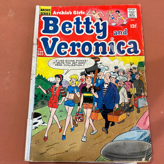 Archie Series Archie Girls Betty & Veronica Comic #130 October 1966