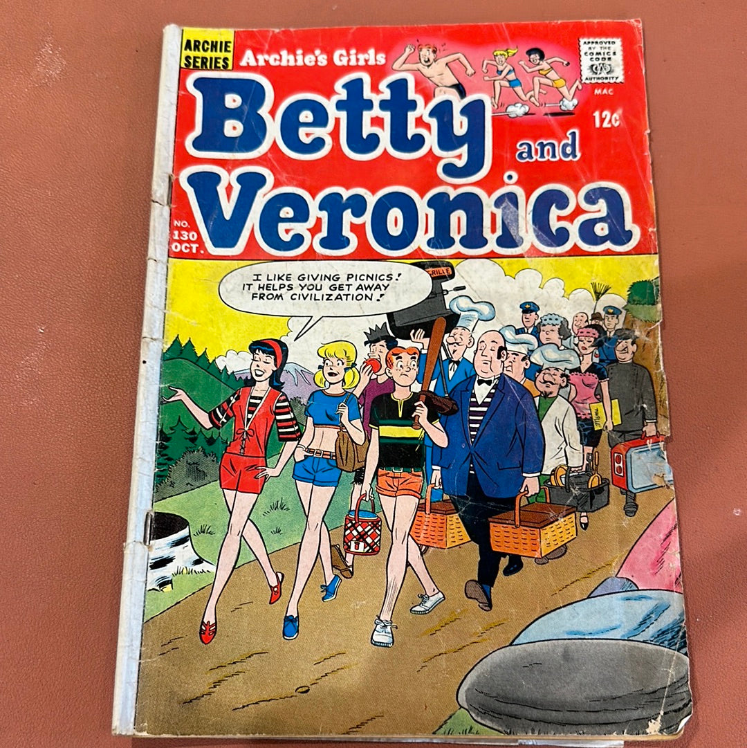 Archie Series Archie Girls Betty & Veronica Comic #130 October 1966