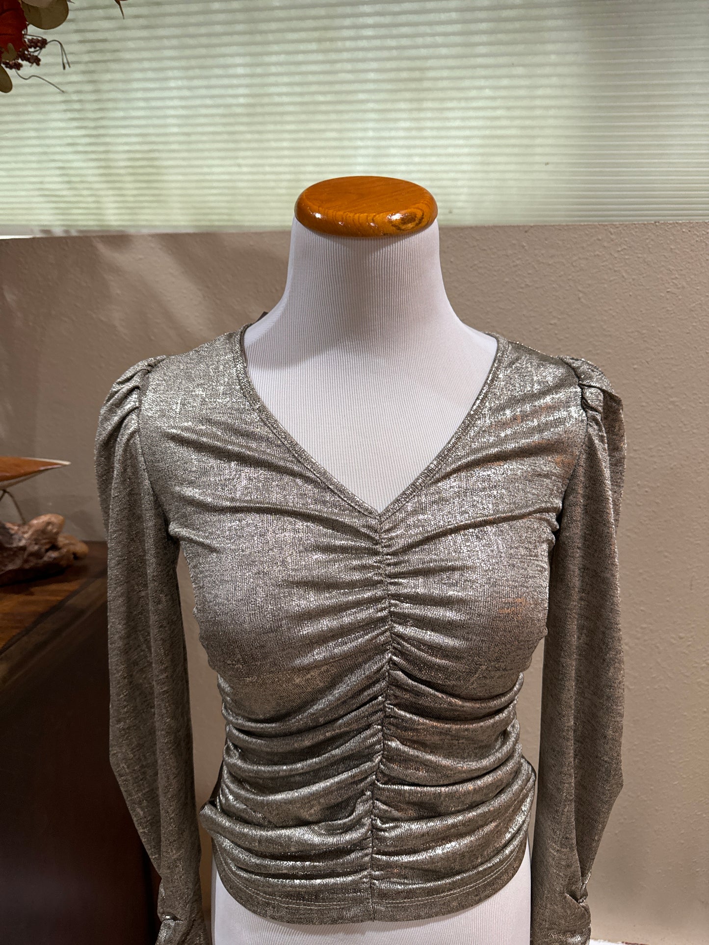 Vtg Y2K Rachel Zoe Sparkly Blouse