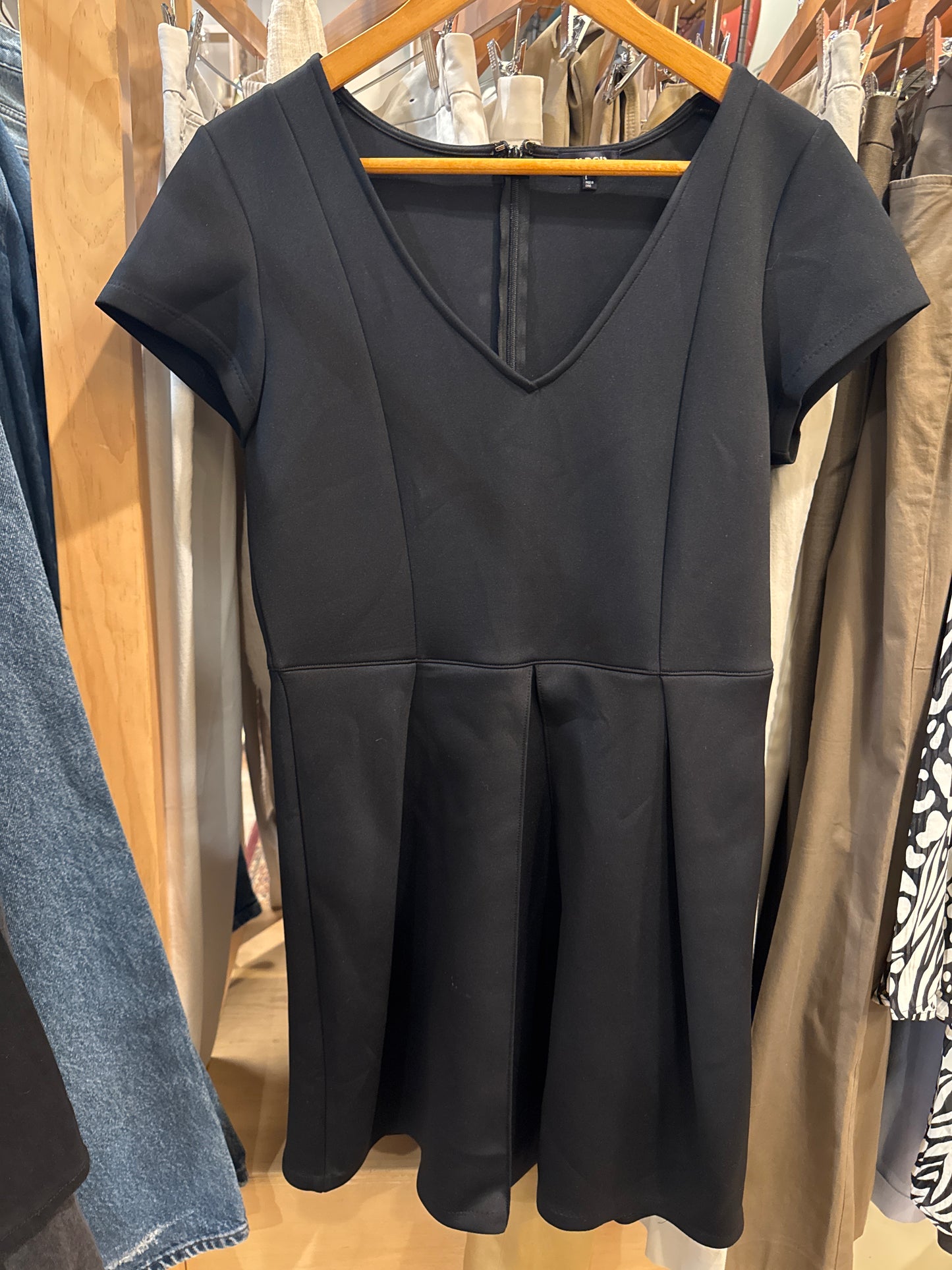 Tildon Black V-Neck Dress