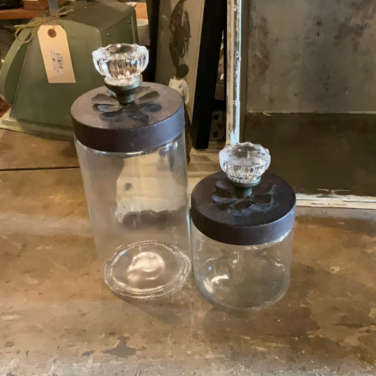 Pair of glass containers