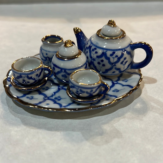 Mini Blue Floral Tea Set (10 pcs)