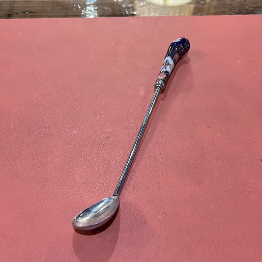 Antique English Oladf Hand Painted Stirring Spoon