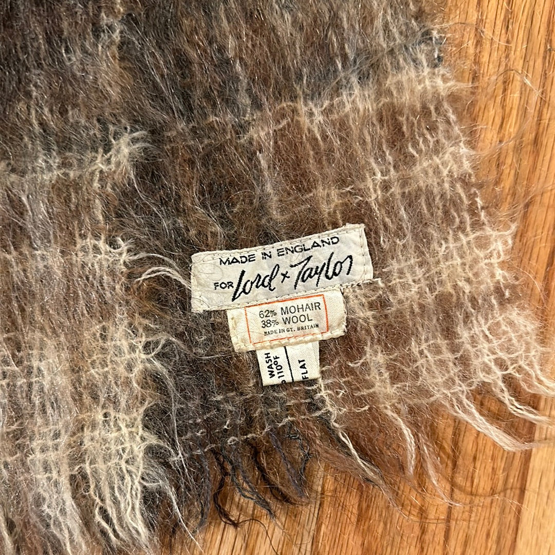 Vtg Lord & Taylor Mohair/Wool Scarf