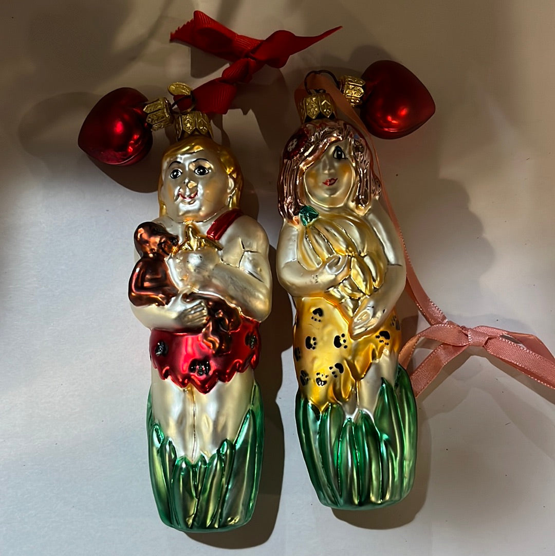 Dept. 56 Tarzan & Jane Glass Ornaments