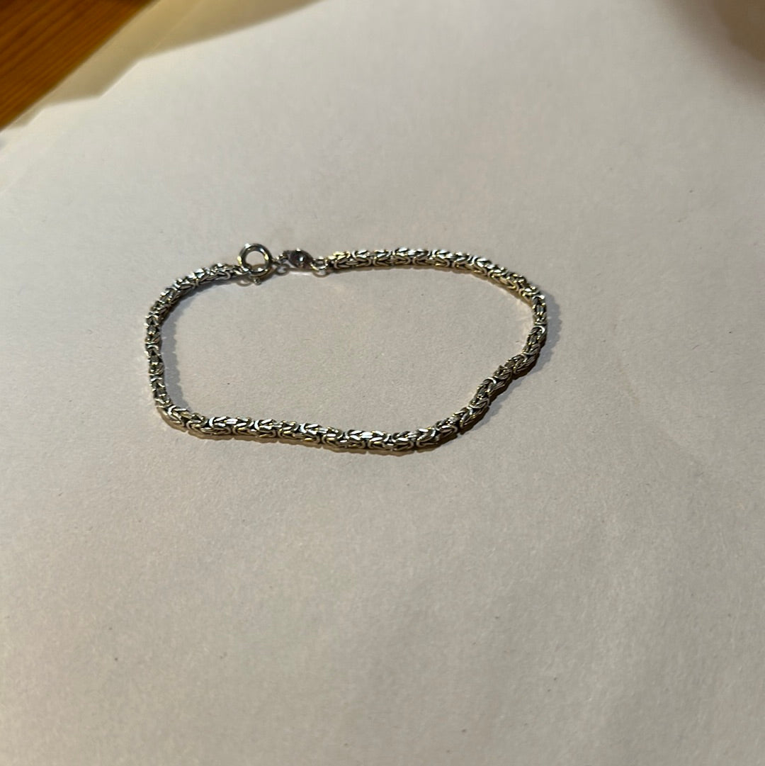 Sterling Silver Braided Italian Bracelet