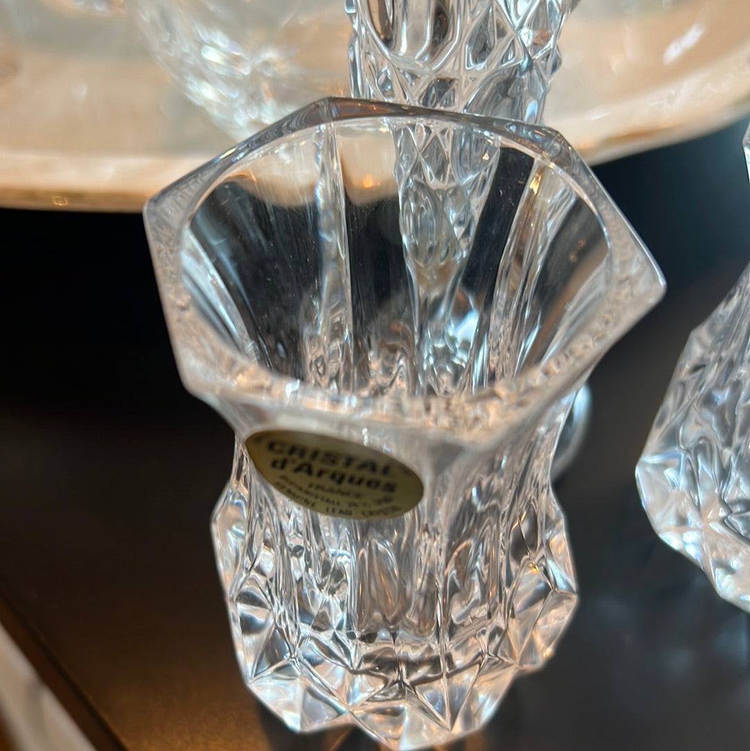 French Crystal Bud Vases