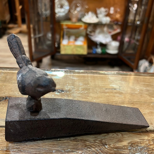 Vtg Cast Iron Bird Doorstop