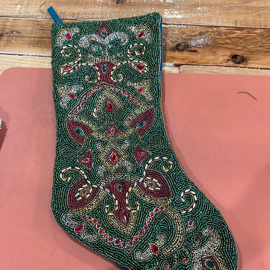 Pier 1 Beaded Stocking