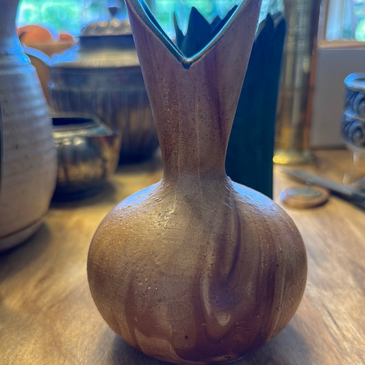 Small Tulip Shaped Drip Glaze Bud Vase