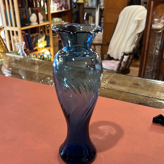 Vtg Blue McM Flower Vase
