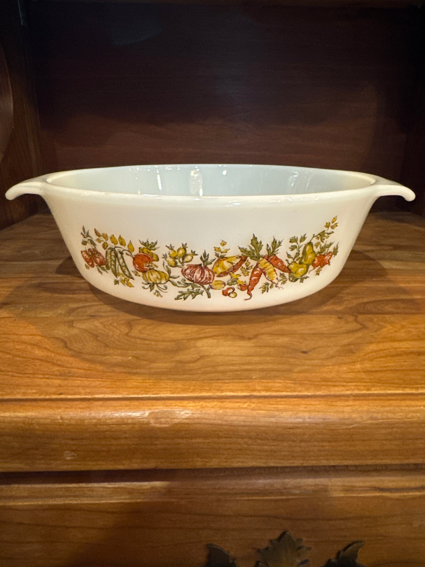 Vtg Fire King Harvest Vegetable Casserole Dish