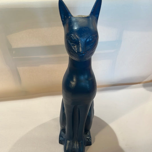 Blue Egyptian Ceramic Cat