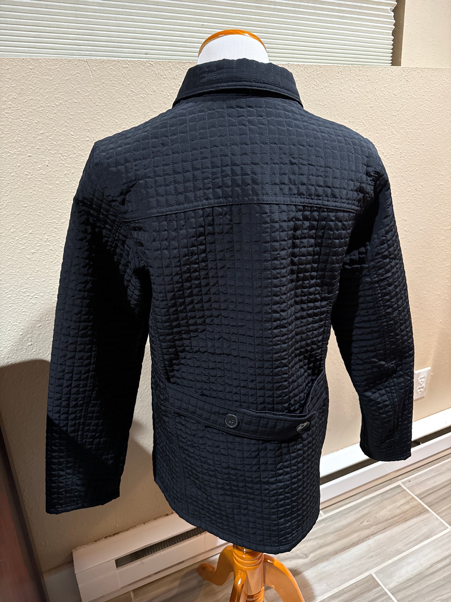 Vtg Cherokee Black Quilted Jacket