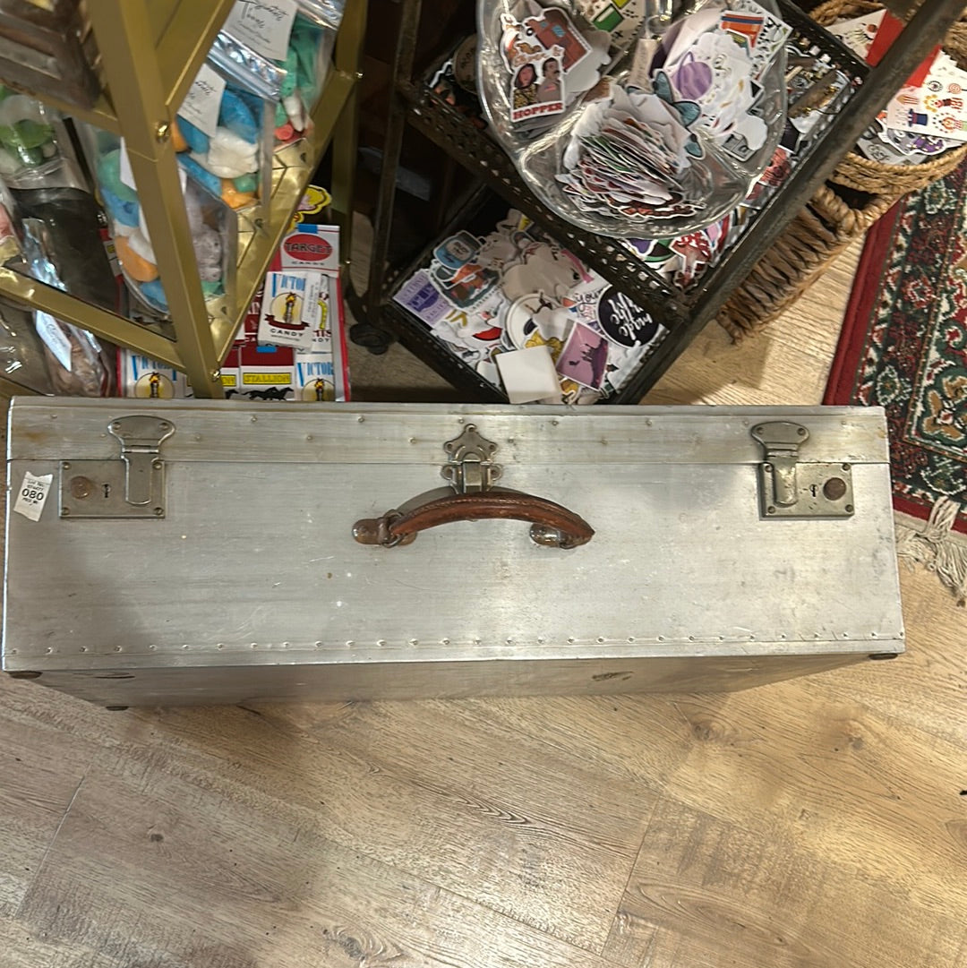 Antique French Aluminum Instrument/Travel Suitcase